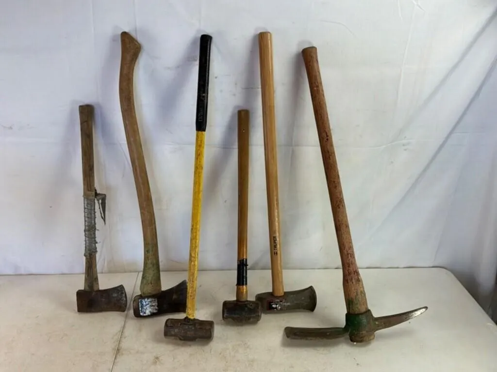 6pc Axe, Hatchet, Sledge & Pick Tool Set