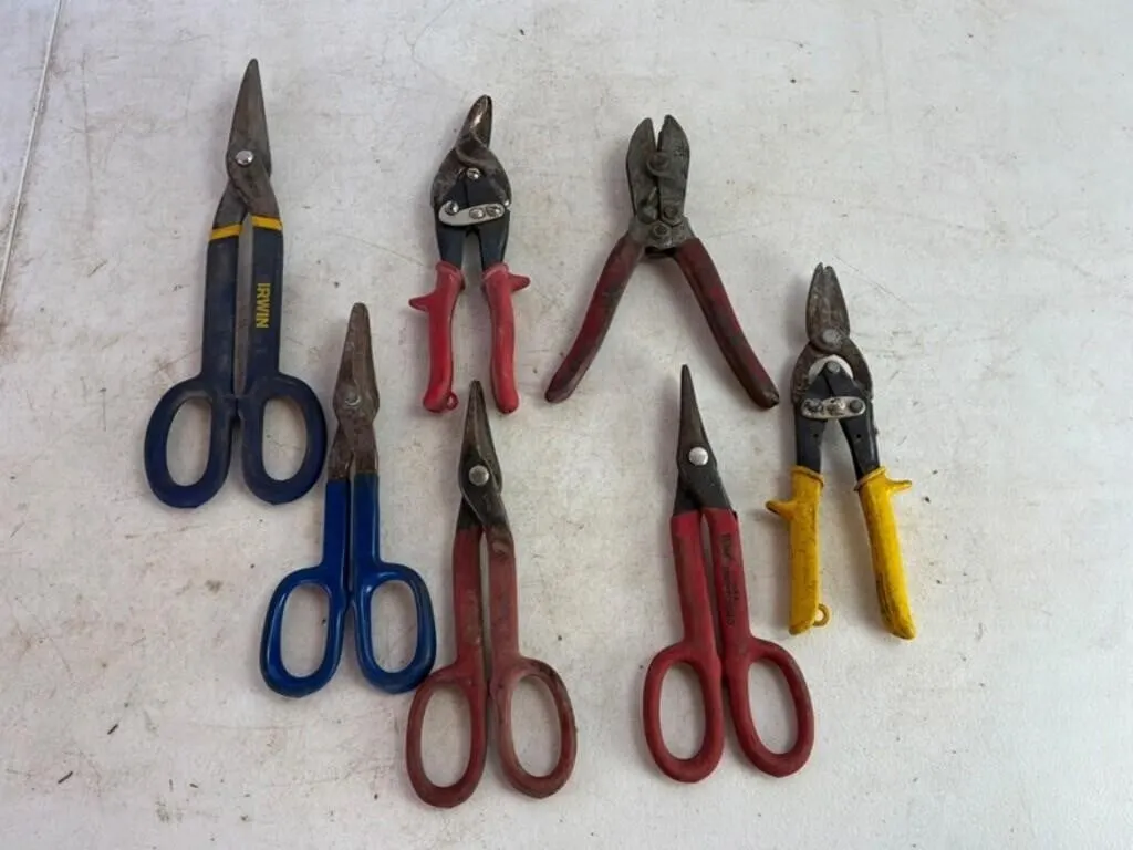 7pc Metalworking Shears & Snips