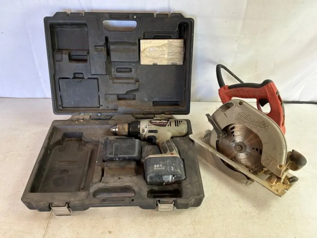 Milwaukee 6390 Saw & Porter Cable 978 Drill 2pc