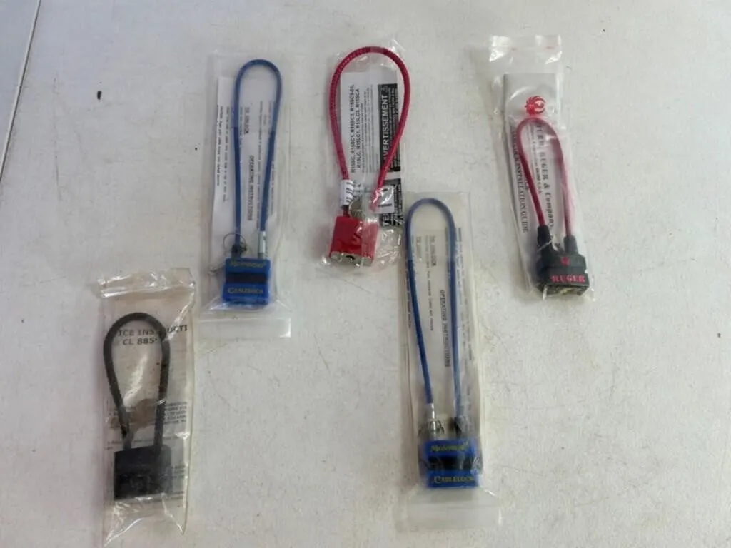 Mossberg & Ruger Firearm Cable Locks (Lot of 5)