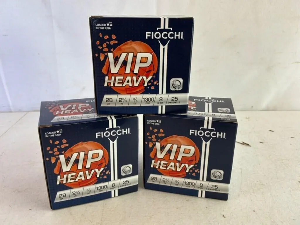 Fiocchi VIP Heavy 28ga Shotshells (Lot of 3)