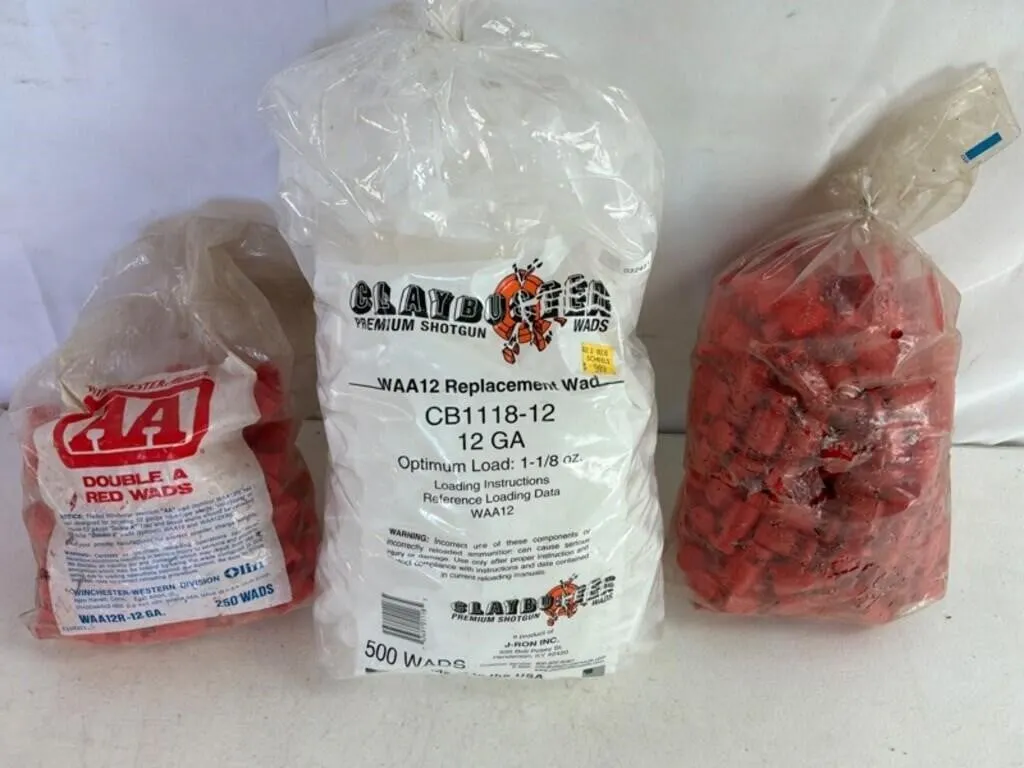 12 Ga Shotgun Wads - 750+ (Lot of 3)