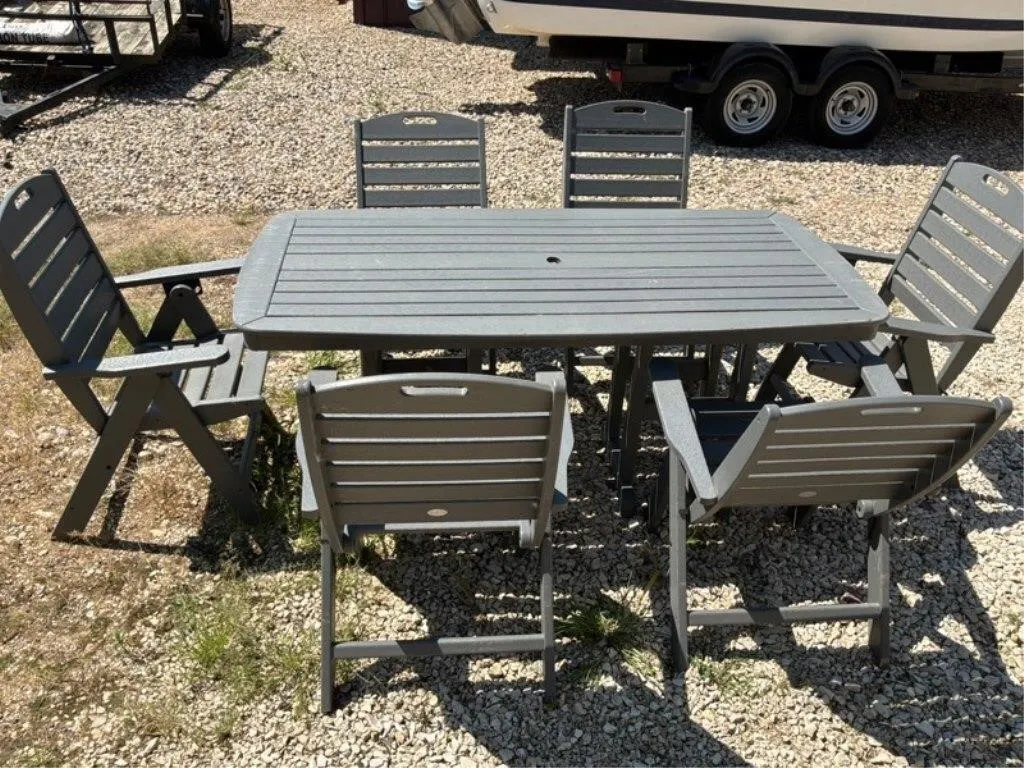 POLYWOOD Patio Dining Set - Table & 6 Chairs