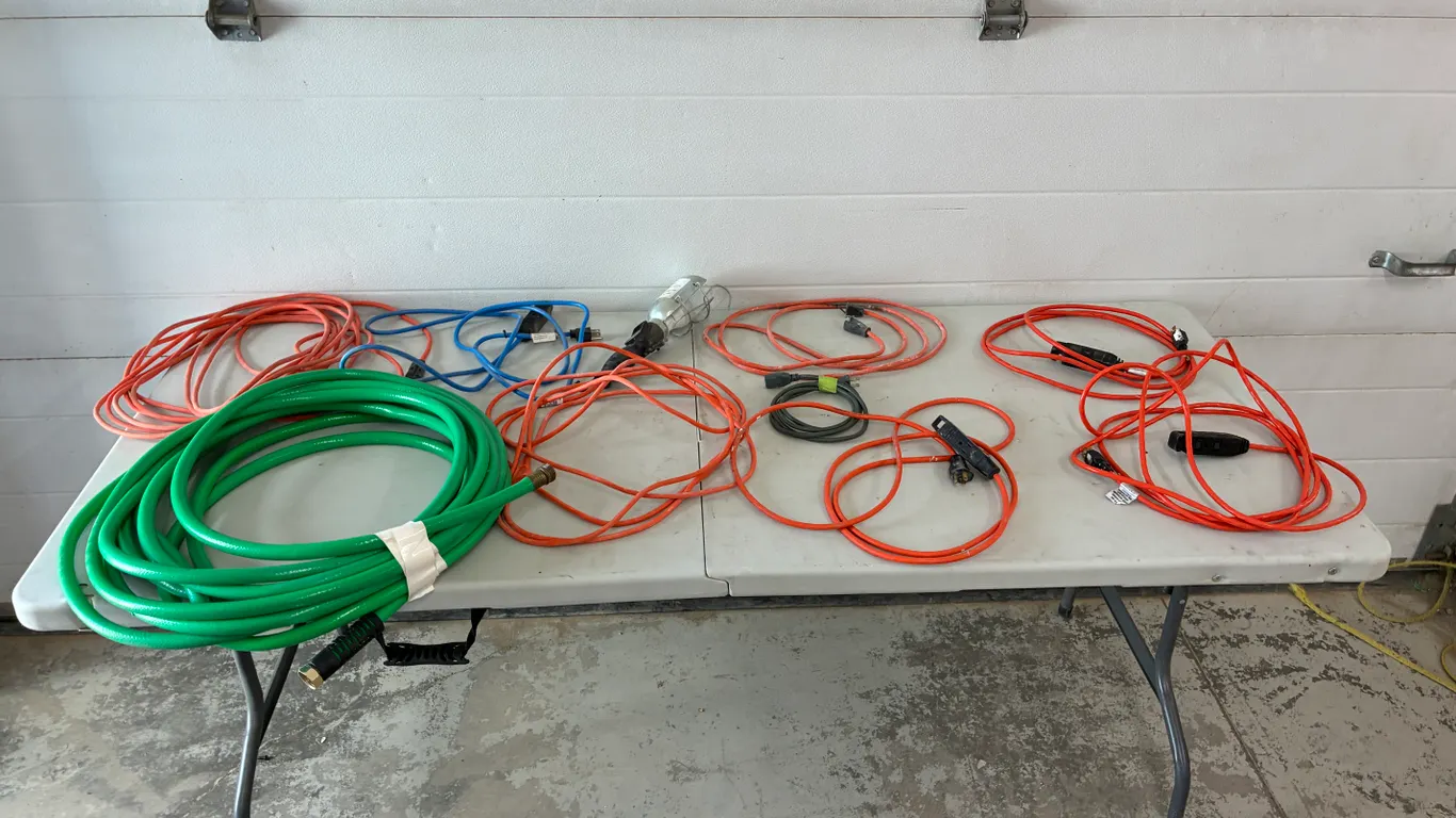 Trouble Light Garden Hose and Extension Cords