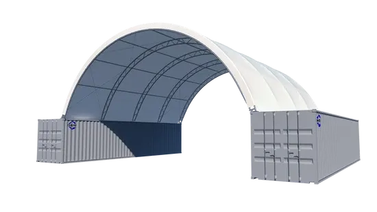 Hanbase W40ft x L40ft x 15H PVC Dome Container Shelter C404015S-610gsm~New!