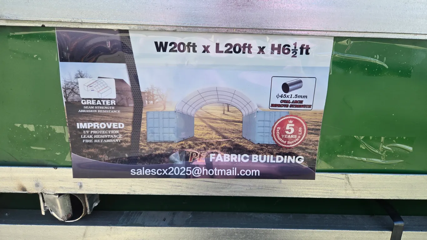 Hasnbase 20' X 20' Dome Storage Container Shelter C2020-300gsm PE~New!