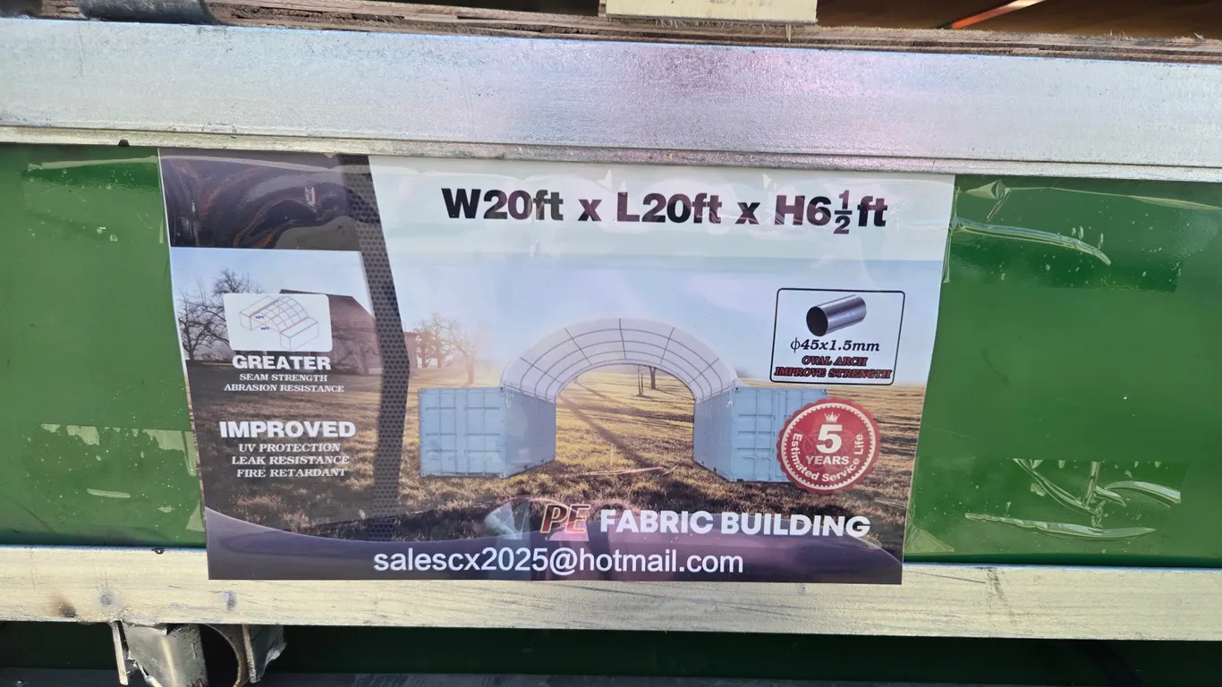 Hasnbase 20' X 20' Dome Storage Container Shelter C2020-300gsm PE~New!