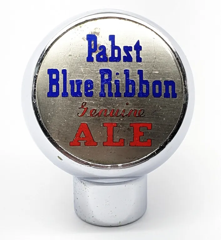 BALL TAP KNOB HANDLE PABST BLUE RIBBON GENUINE ALE (ROBBINS)
