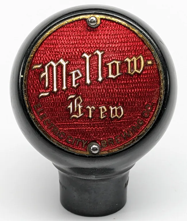 BALL TAP KNOB HANDLE MELLOW BREW BEER ELECTRIC CITY BREWING KAUKANA WISCONSIN (GREEN DUCK)