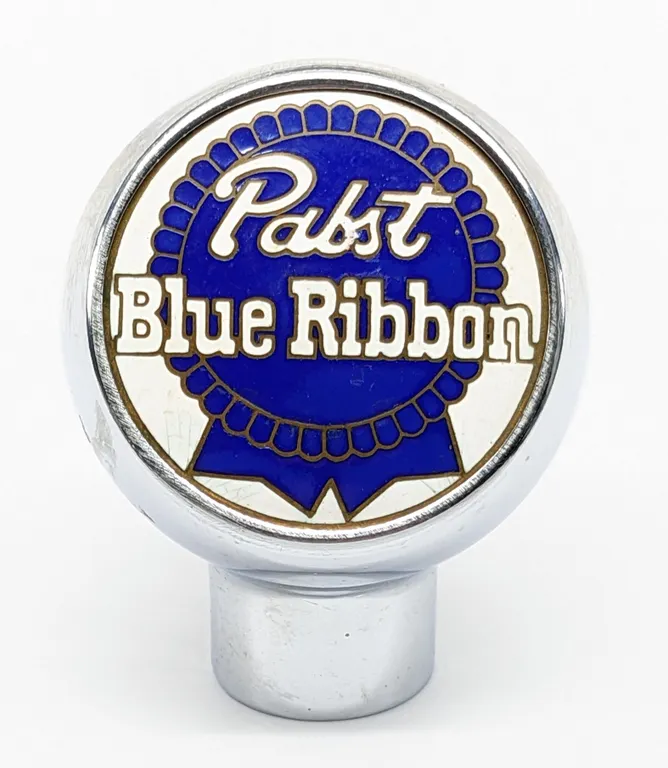 BALL TAP KNOB HANDLE PABST BLUE RIBBON BEER MILWAUKEE WISCONSIN (ROBBINS)