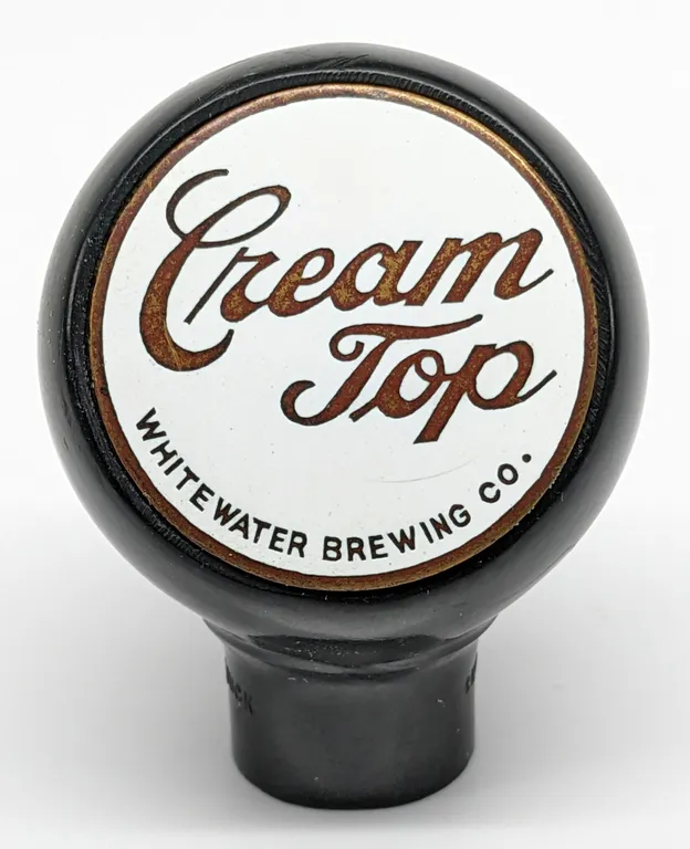 BALL TAP KNOB HANDLE CREAM TOP BEER WHITEWATER WISCONSIN (GREEN DUCK)