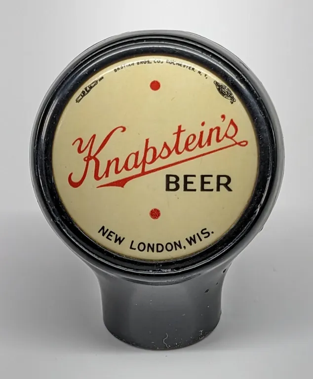 BALL TAP KNOB HANDLE KNAPSTEIN'S BEER NEW LONDON WISCONSIN (BASTIAN BROS)
