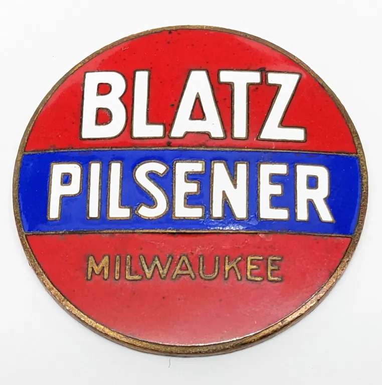 BALL TAP KNOB HANDLE INSERT BLATZ PILSENER BEER MILWAUKEE WISCONSIN