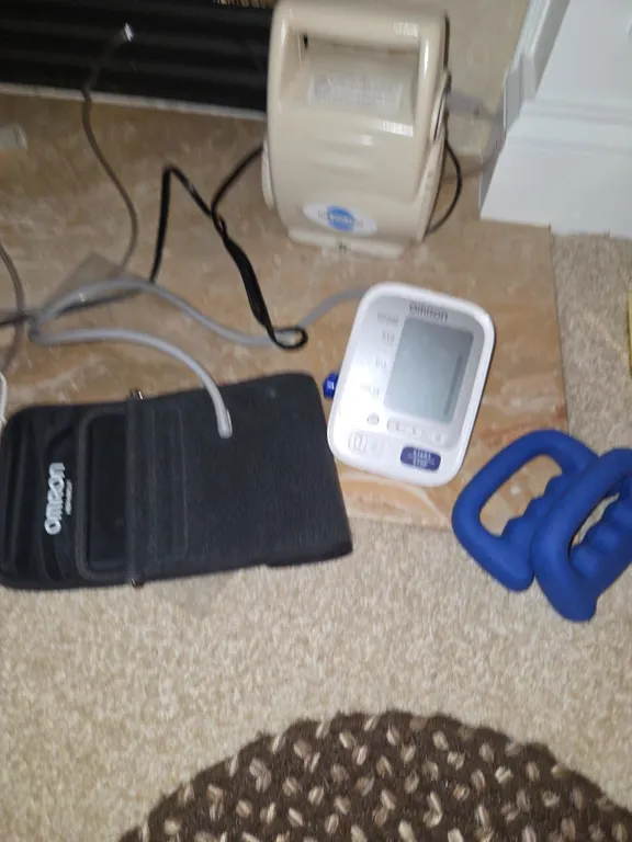 Nebulaizer and blood pressure machine and weights