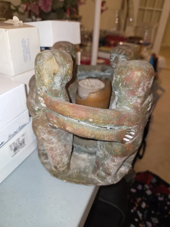 Pottery candle holder