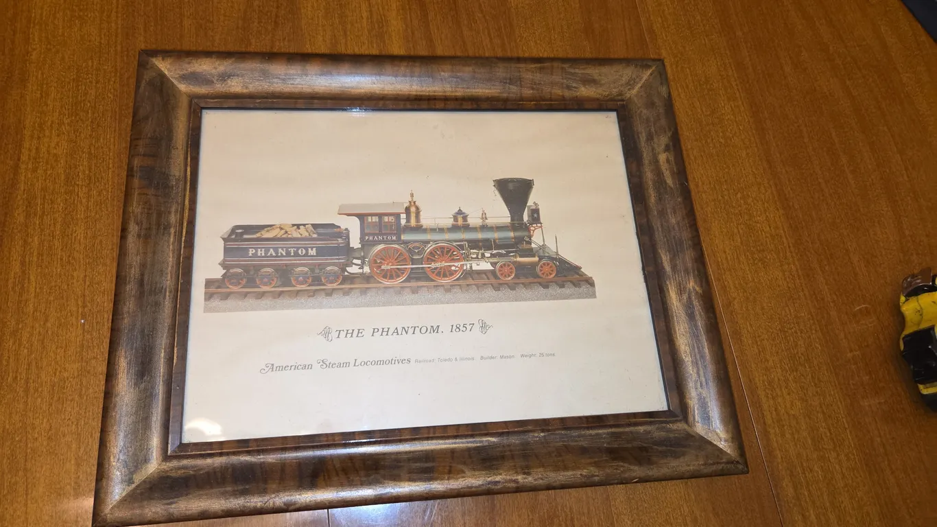 The phantom 1857 american steam locomotive