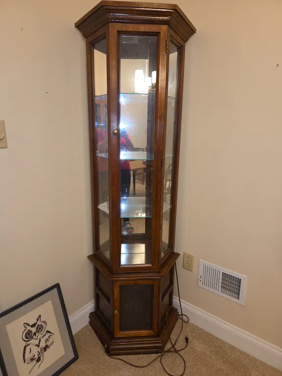 Lighted curio cabinet
