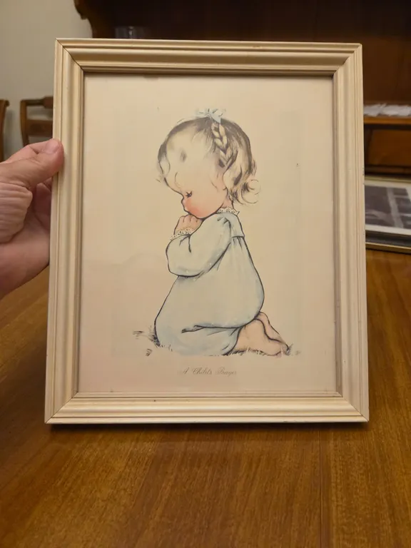 A child's prayer picture