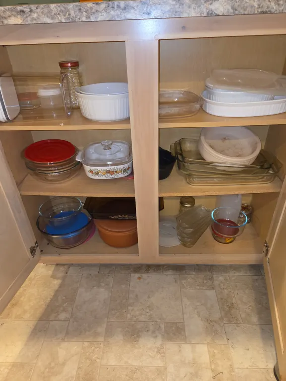 Kitchen cabinet clean out