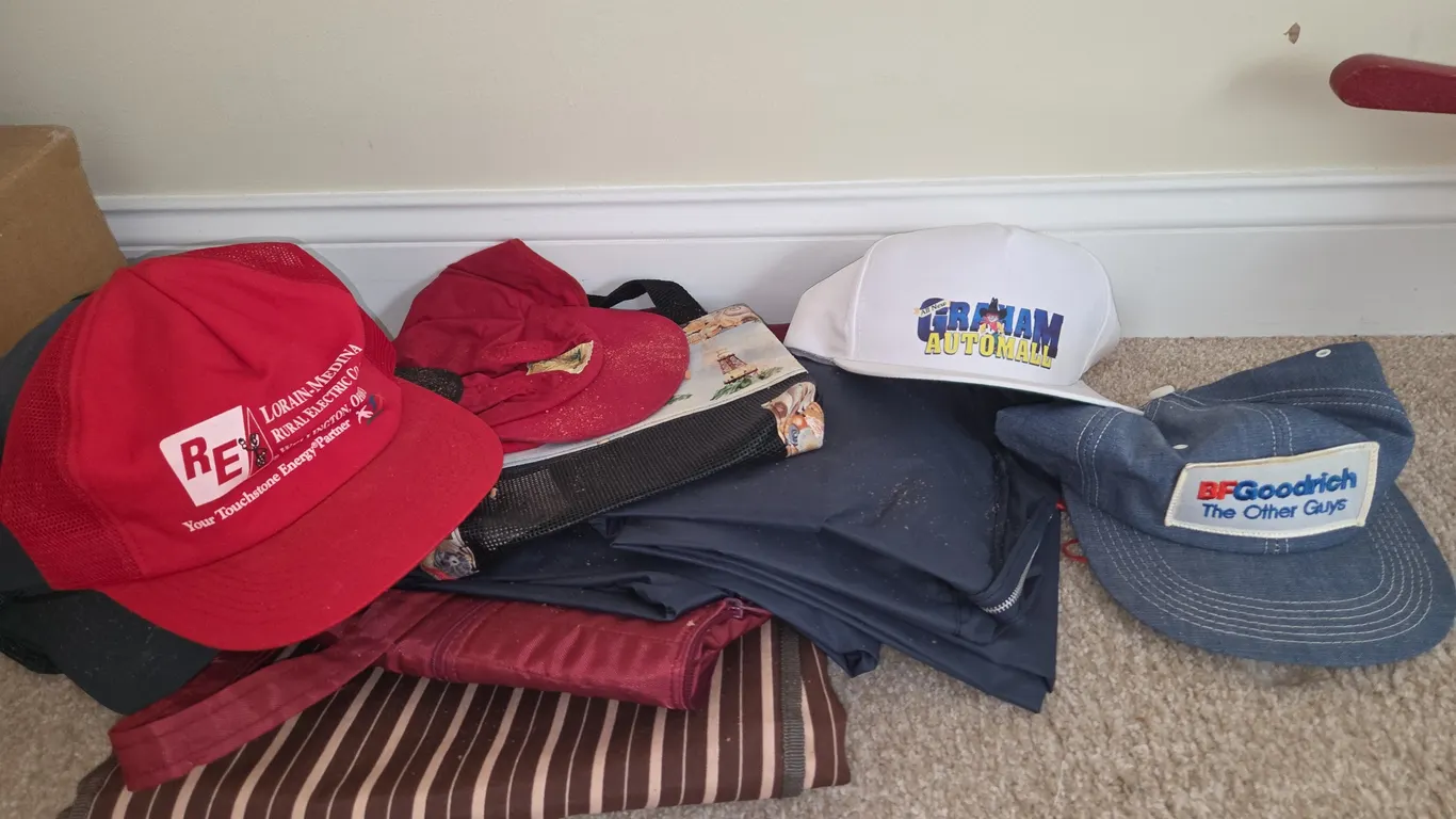 Miscellaneous items like hats bags