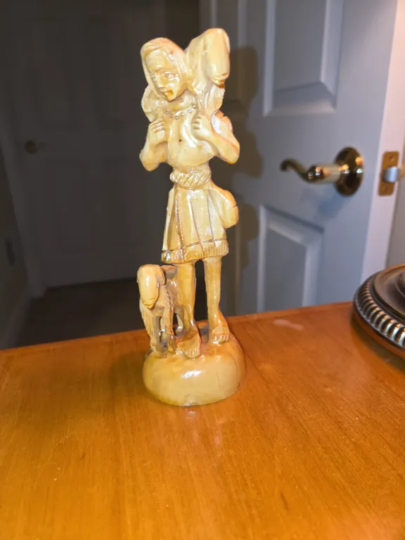 Hand carved Jesus with sheep from Bethlehem 1995
