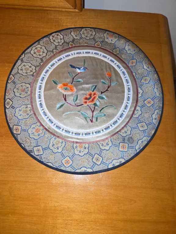 Beautiful handmade mat a birds