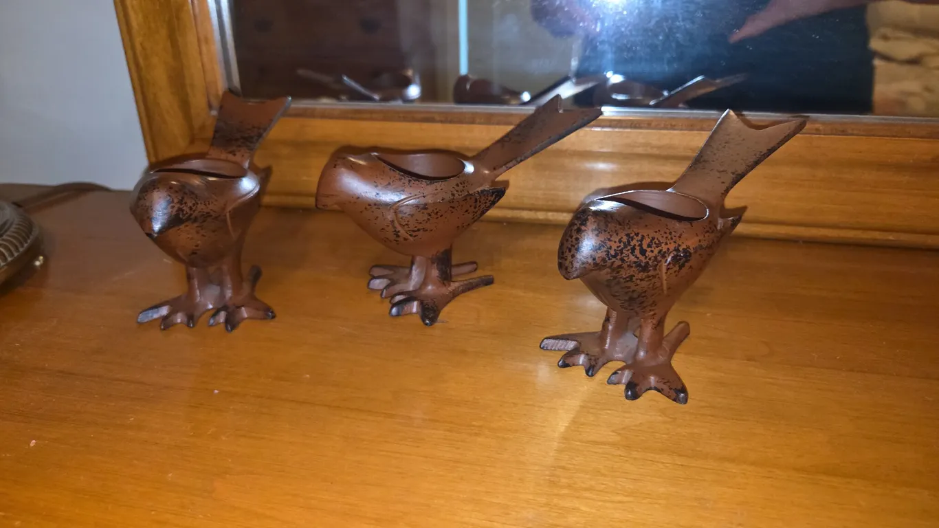3 cast iron heavy birds made in india