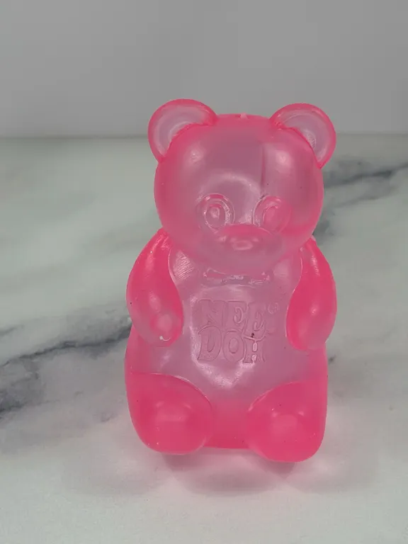 NeeDoh Branded Pink Gummy Bear Stress Ball Toy