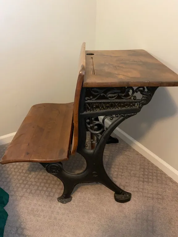 "New Oxford" Cast Iron and Wood School Desk