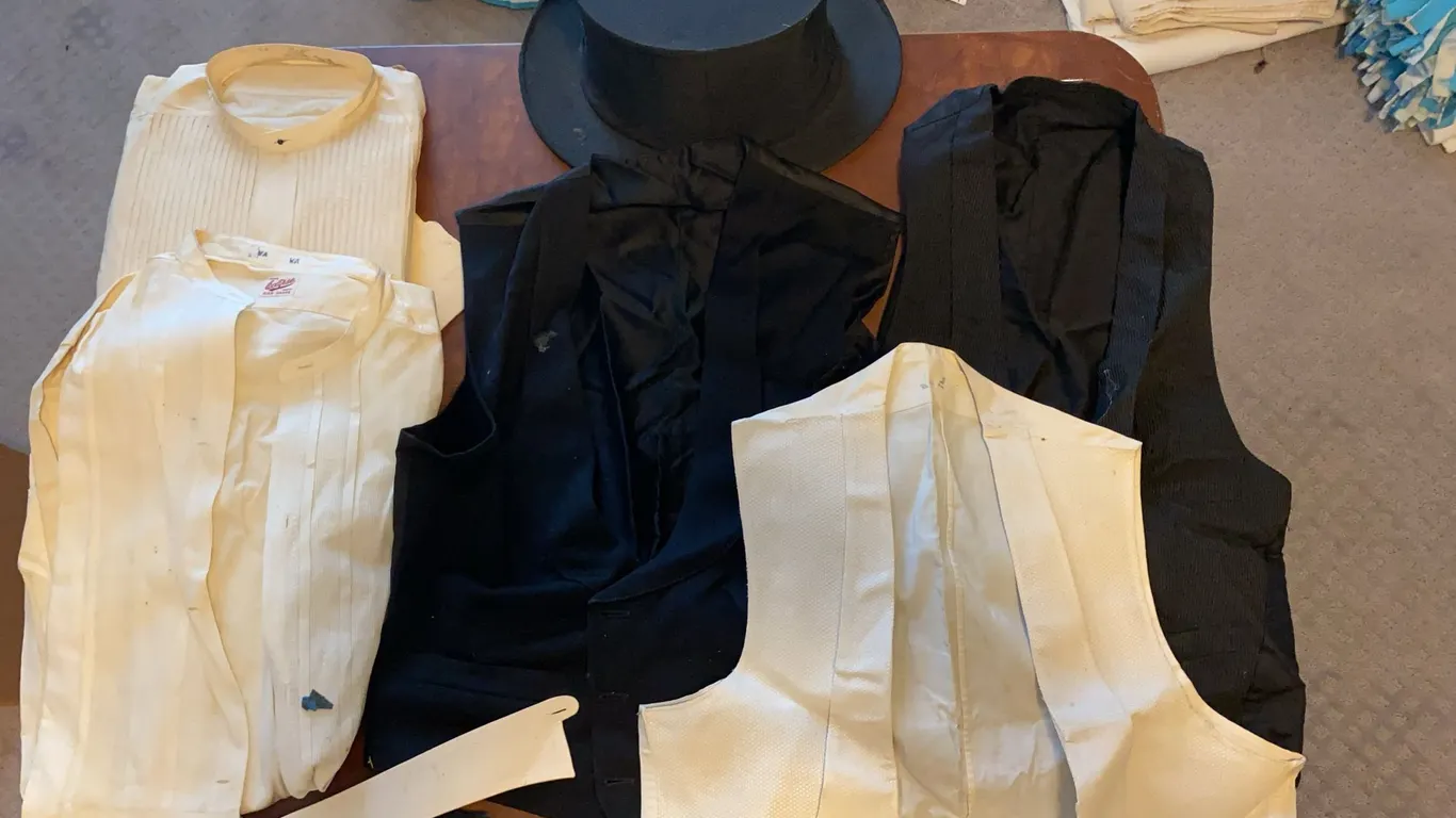 Antique Gibus Collapsible Silk Opera Top Hat & Formal Wear