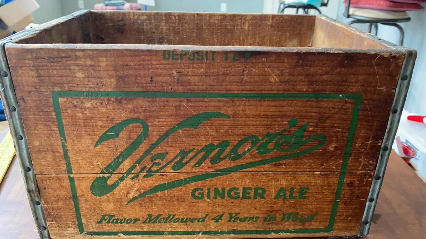 Vintage Vernor's Ginger Ale Wooden Crate – Detroit Michigan Soda Box