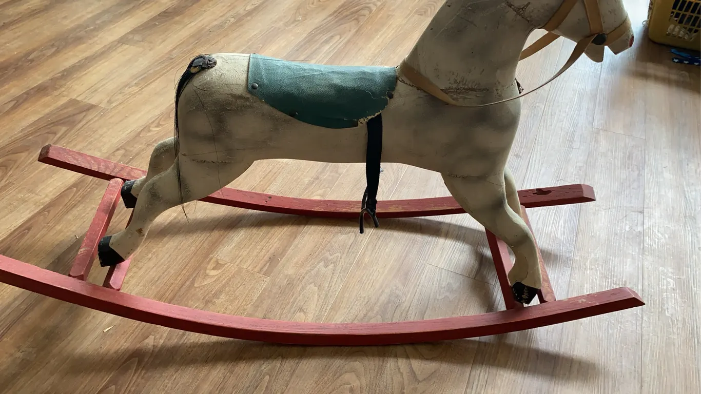 Vintage Wooden Rocking Horse