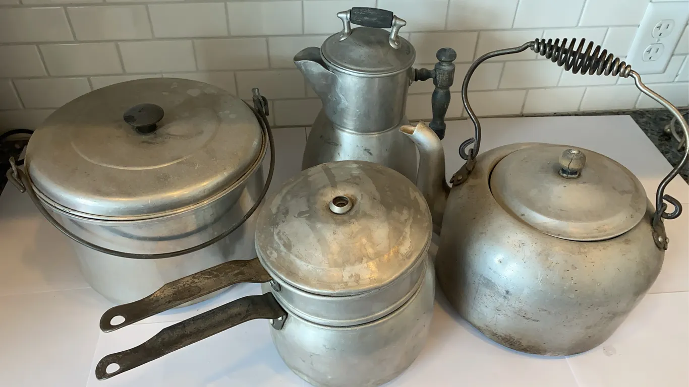 Vintage Wear-Ever Aluminum Cookware & Water Pitcher