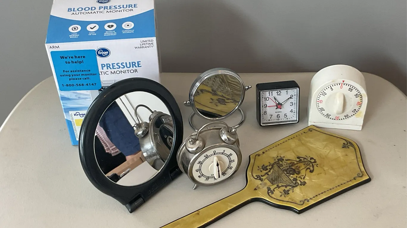 Mirrors, Timers, Clock & Blood Pressure Monitor