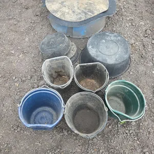 Mineral feeder and horse buckets