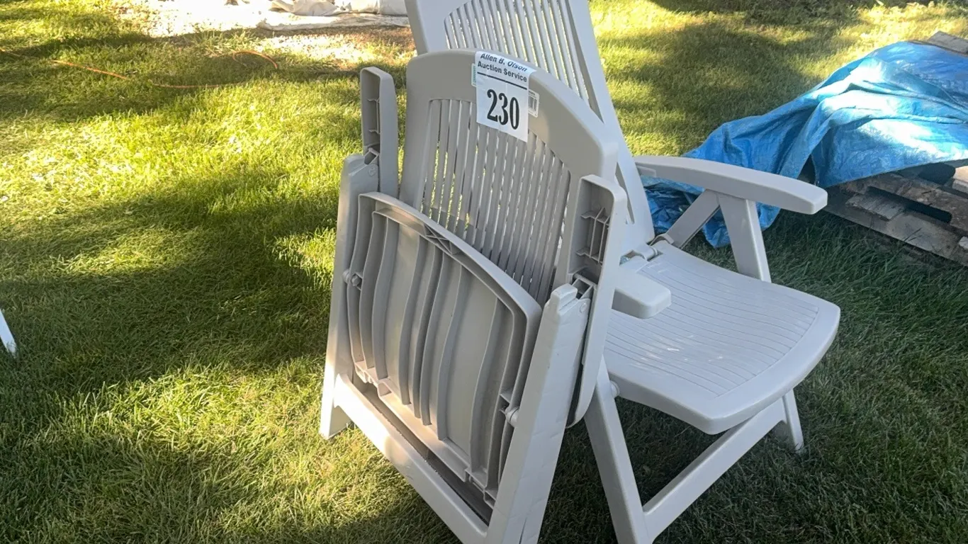 2 PLASTIC LOUNGERS LIKE NEW