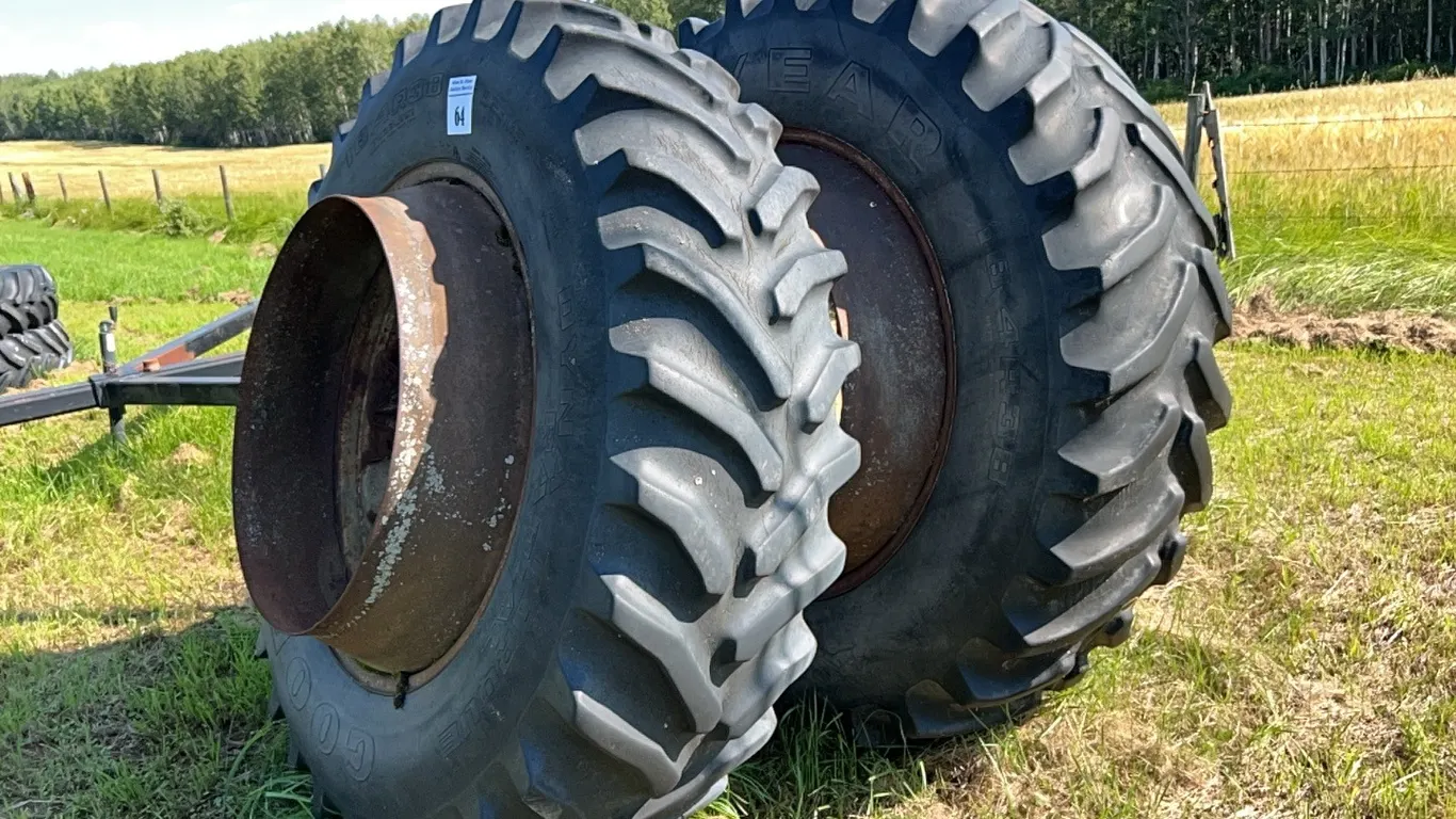 2 - SETS OF 18.4R38 DUALS w/ SPACERS