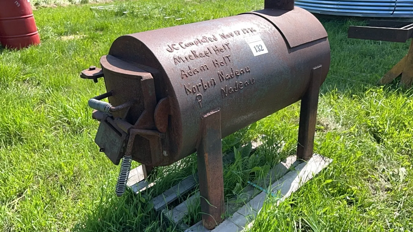 HEAVY 2'Wx45"L WOOD STOVE/INCINERATOR