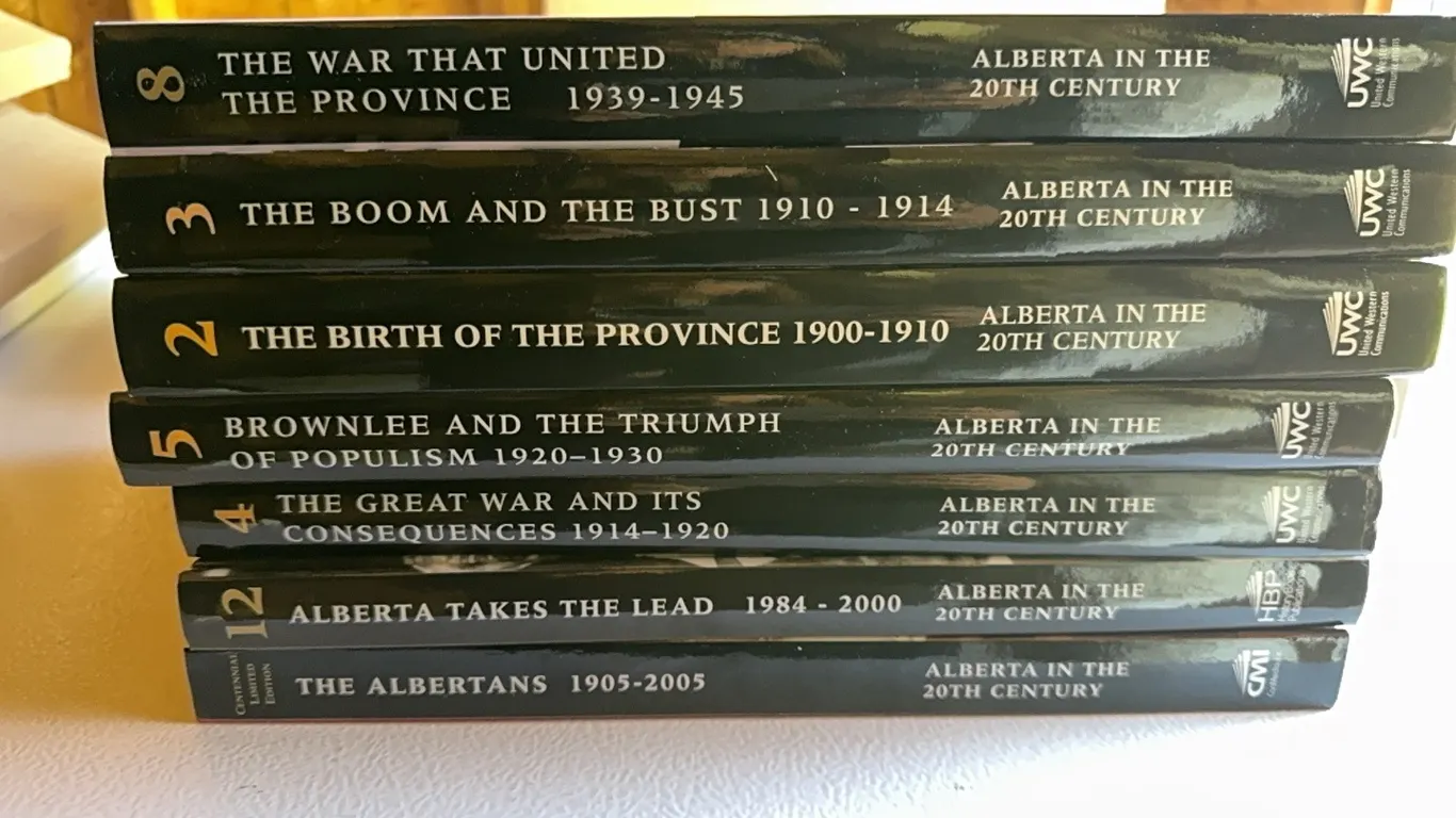 13 ASSORT OF ALBERTA 20TH SERIES SERIES BOOKS & DVDS