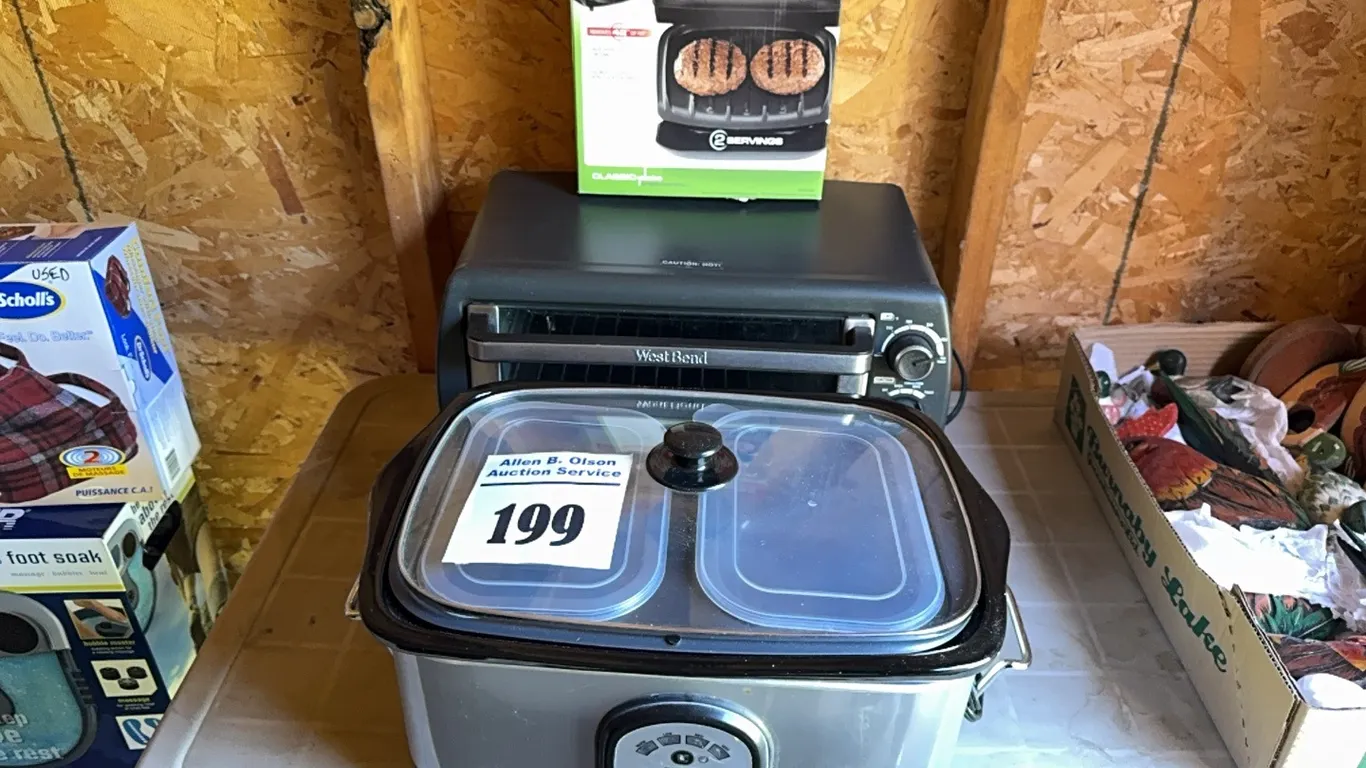 GEORGE FOREMAN 2 SERVING GRILL, TOASTER OVEN & COOKING APPLIANCE