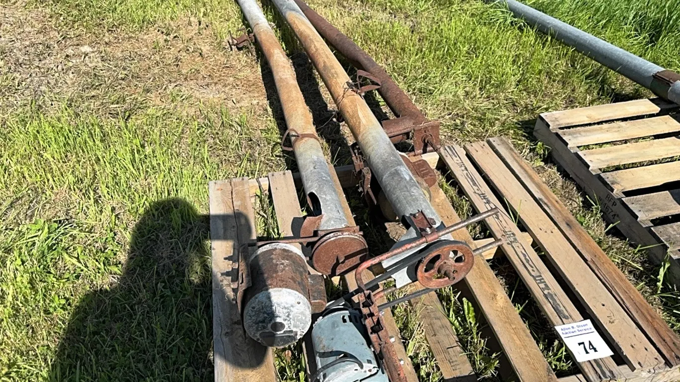 3 - PENCIL AUGERS w/ ELECTRIC MOTORS - CONDITION OF MOTORS UNKNOWN