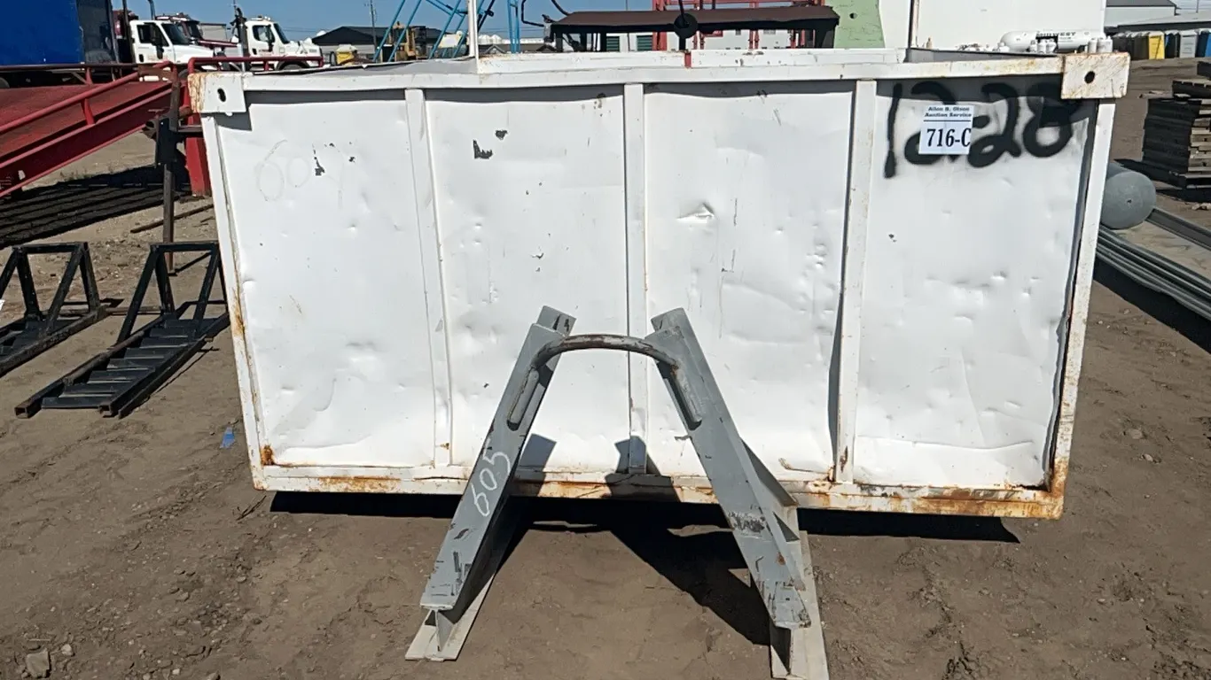 8' X 10' METAL BIN ON SKID