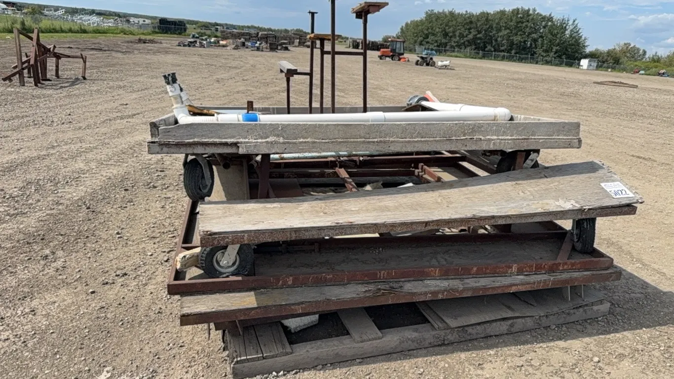 ASSORTED 8' X 8' STEEL FRAMES, SOME WITH WHEELS