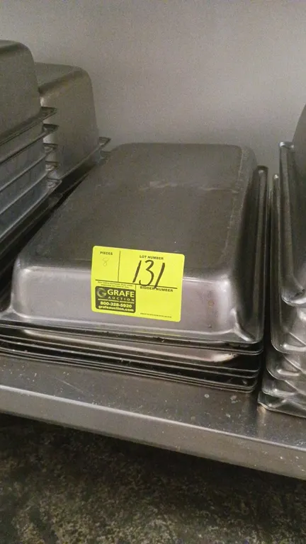 Stainless steel insert pans. Constructed of stainless steel. Dimensions: 3"D.