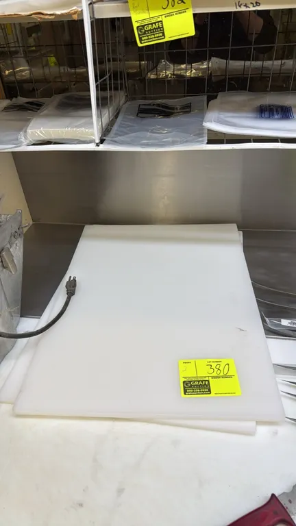 Poly cutting boards. Features white polyethylene construction. 18" x 24".