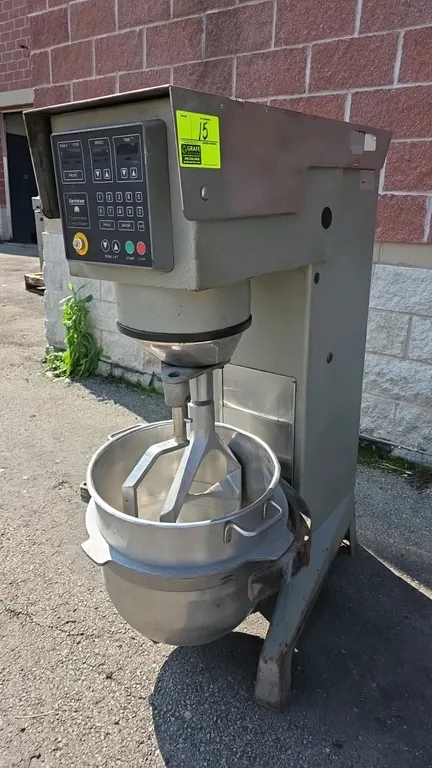 Varimixer W60 60-quart commercial planetary mixer. Includes stainless steel mixing bowl and beater attachment. Features programmable digital control s