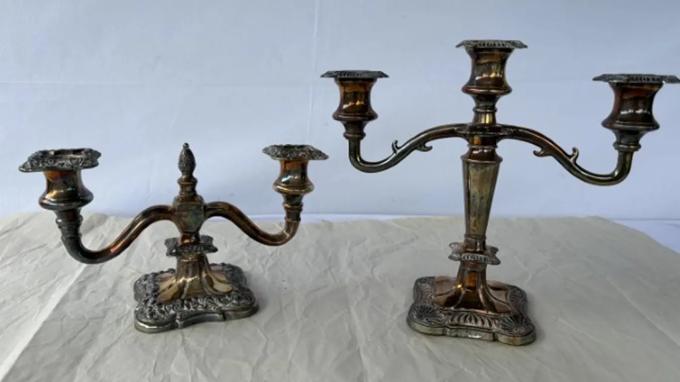 Silver-Plated Candelabras