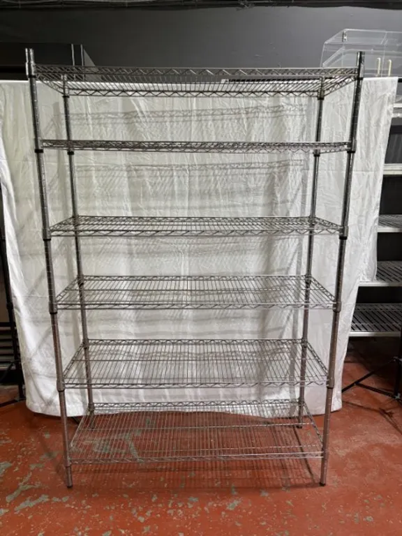 Commercial Chrome Wire Shelving Unit