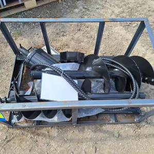 2026 AGT Skid Steer 3-Bit Auger Set, Model SSECAG-Y, 6", 12" and 14" Augers, Unused