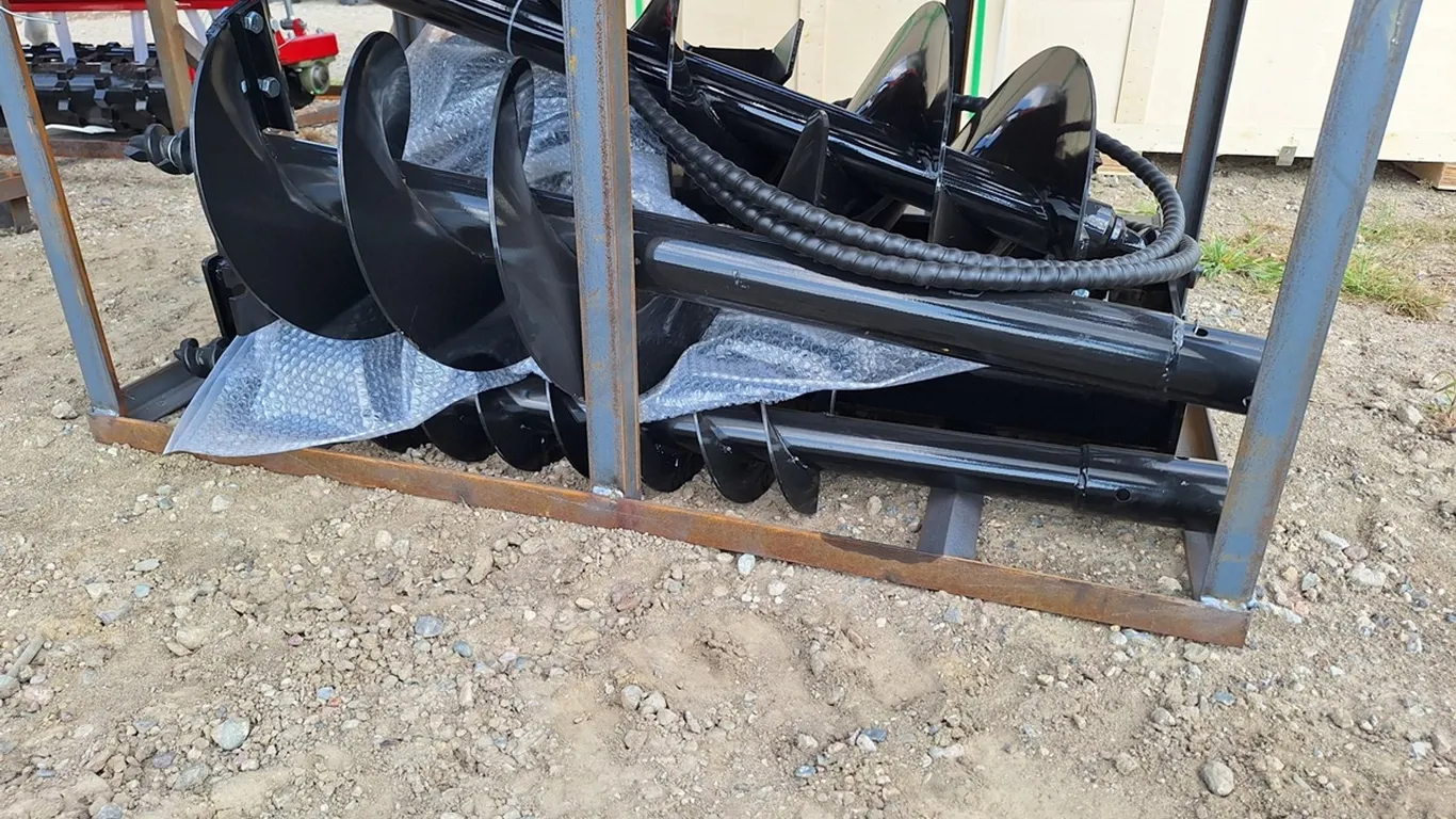 2026 AGT Skid Steer 3-Bit Auger Set, Model SSECAG-Y, 6", 12" and 14" Augers, Unused